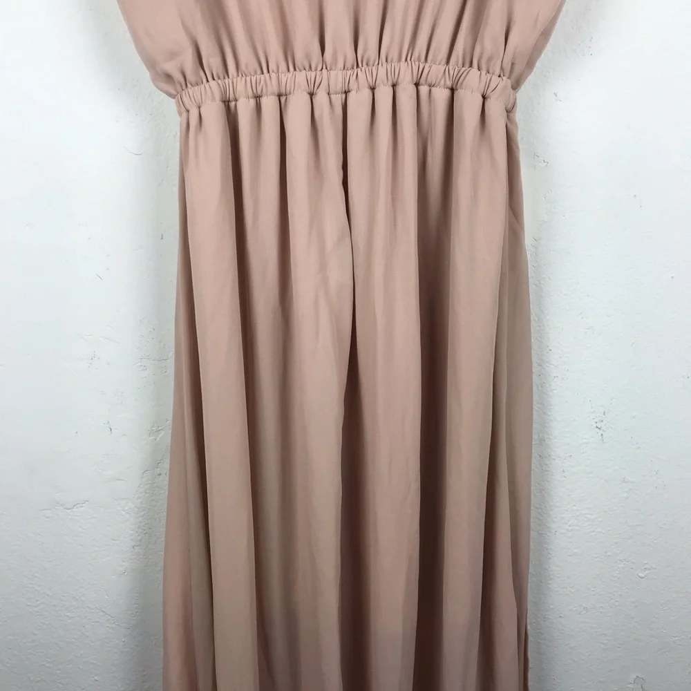 Show Me Your Mumu Heather Maxi Dress Mauve Tan V-Neck Sleeveless Large - Picture 13 of 15